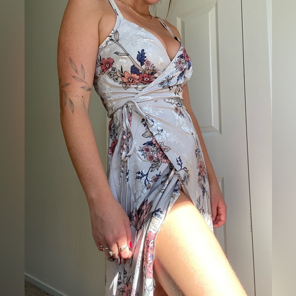 Silver Wrap Dress